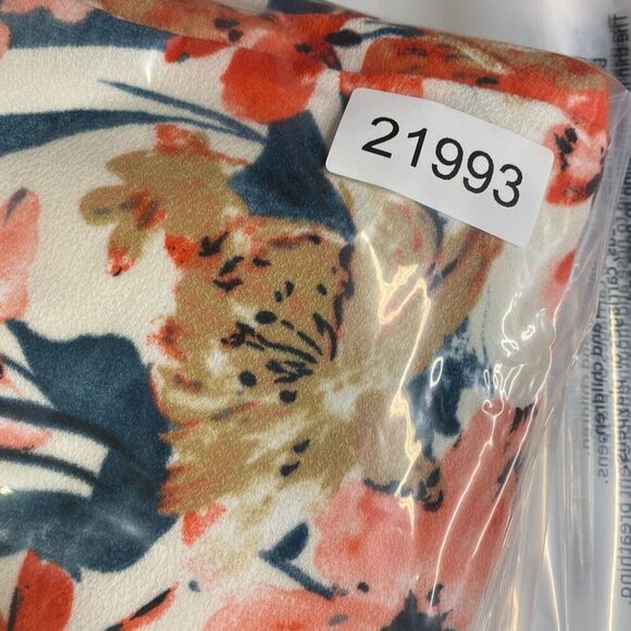 Peppermint Dress Women M Medium White Floral Shift Short Short Sleeve Hook & Eye - Picture 8 of 8